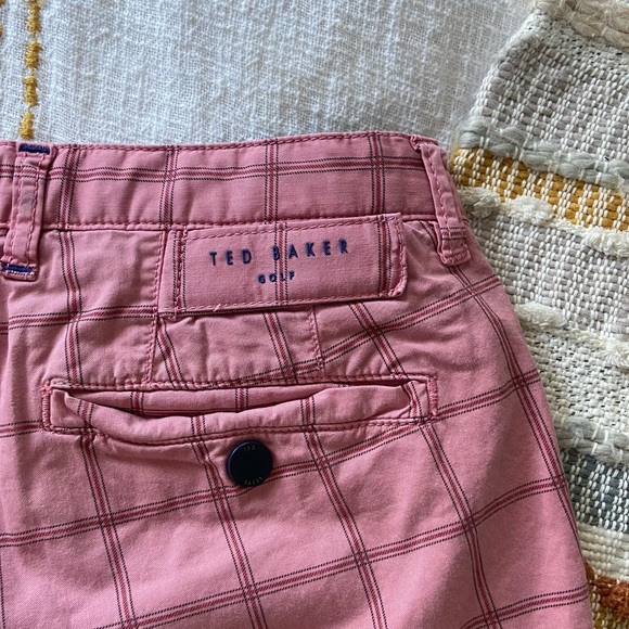 Ted Baker Pink Plaid Shorts - Picture 7 of 9